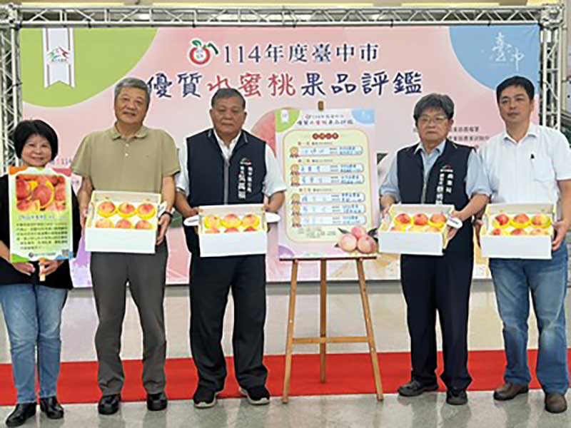 推廣台中市優質農特產品農業局舉辦「114年度台中市優質水蜜桃果品評鑑活動」