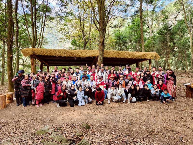 林業及自然保育署臺中分署松鶴部落舉辦「 久良栖森林療癒步道」泰雅獵寮啟用